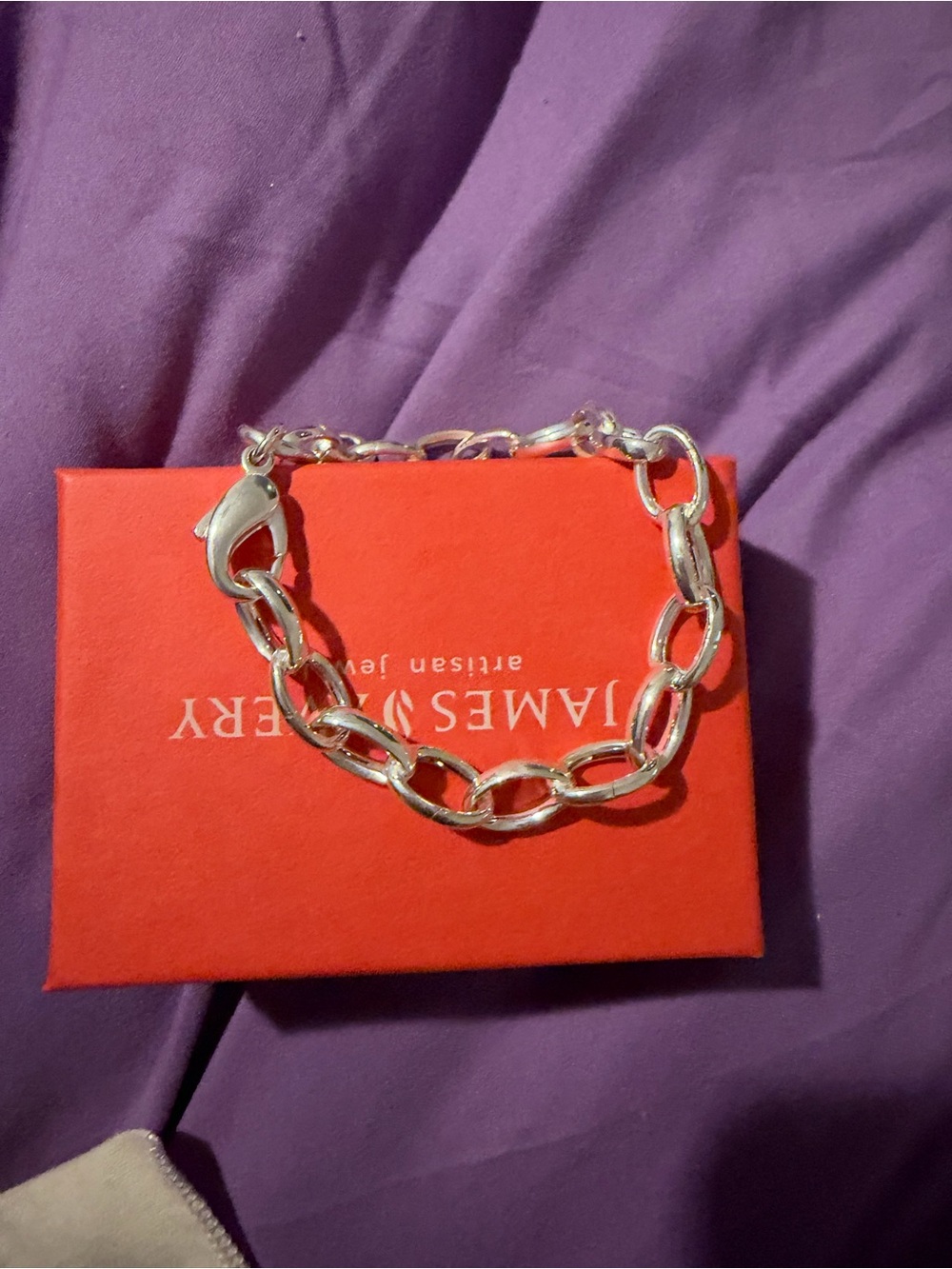 James Avery Silver INTERCHANGEABLE Link Bracelet with Polished Oval Chain